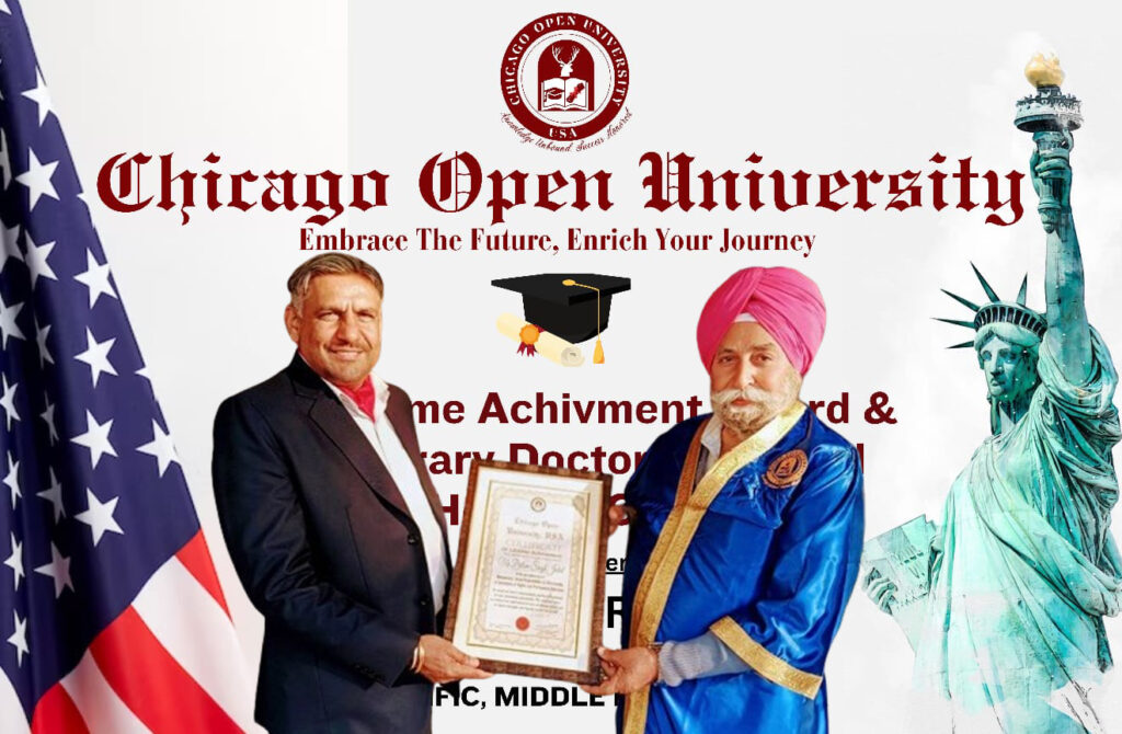 Life time achievement Awards chicago open university